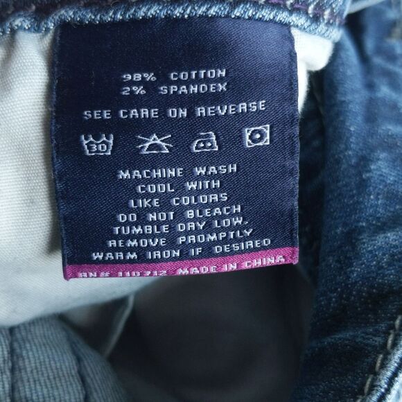 Vigoss The New York Slim Boot Bootcut jeans, white stitching, mid rise 5/6 - Picture 10 of 12